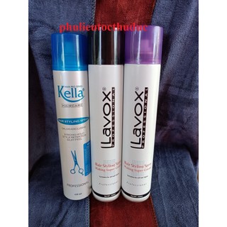 Keo xịt tóc Lavox cứng/ mềm, Kella 420ml