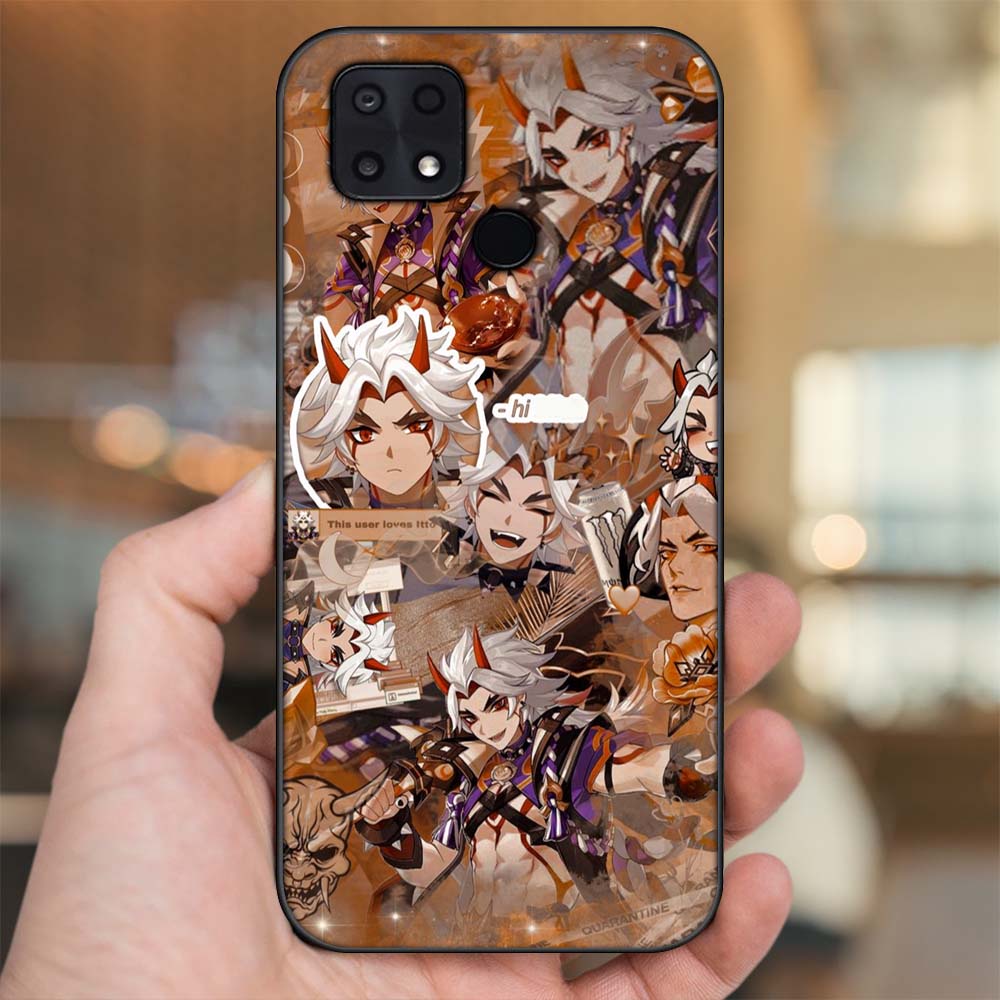 Ốp lưng Xiaomi Poco C40 viền đen in hình Arataki Itto Genshin Impact