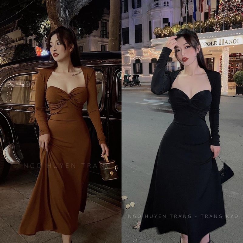 ĐẦM THUN GÂN DÀY DẶN CÚP NGỰC,MUT SẲN.