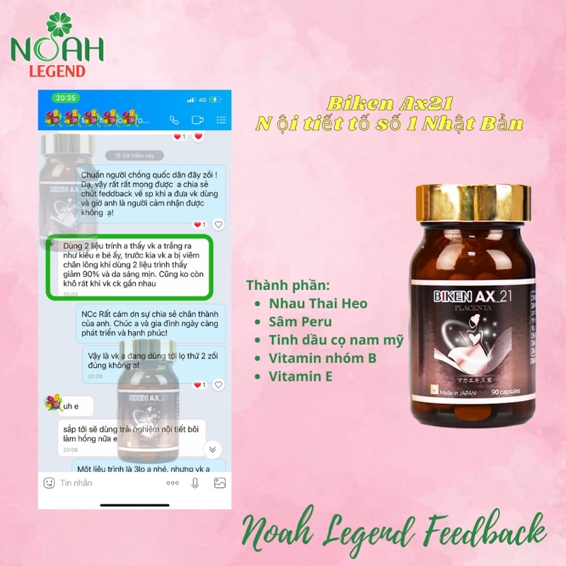 Viên Uống Nội Tiết Tố Biken AX 21 Chính Hãng