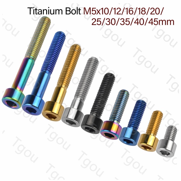 Bu Lông Gắn Cọc Yên Xe Đạp Bằng Titan M5x10 / 12 / 16 / 18 / 20 / 25 / 30 / 35 / 40 / 45mm