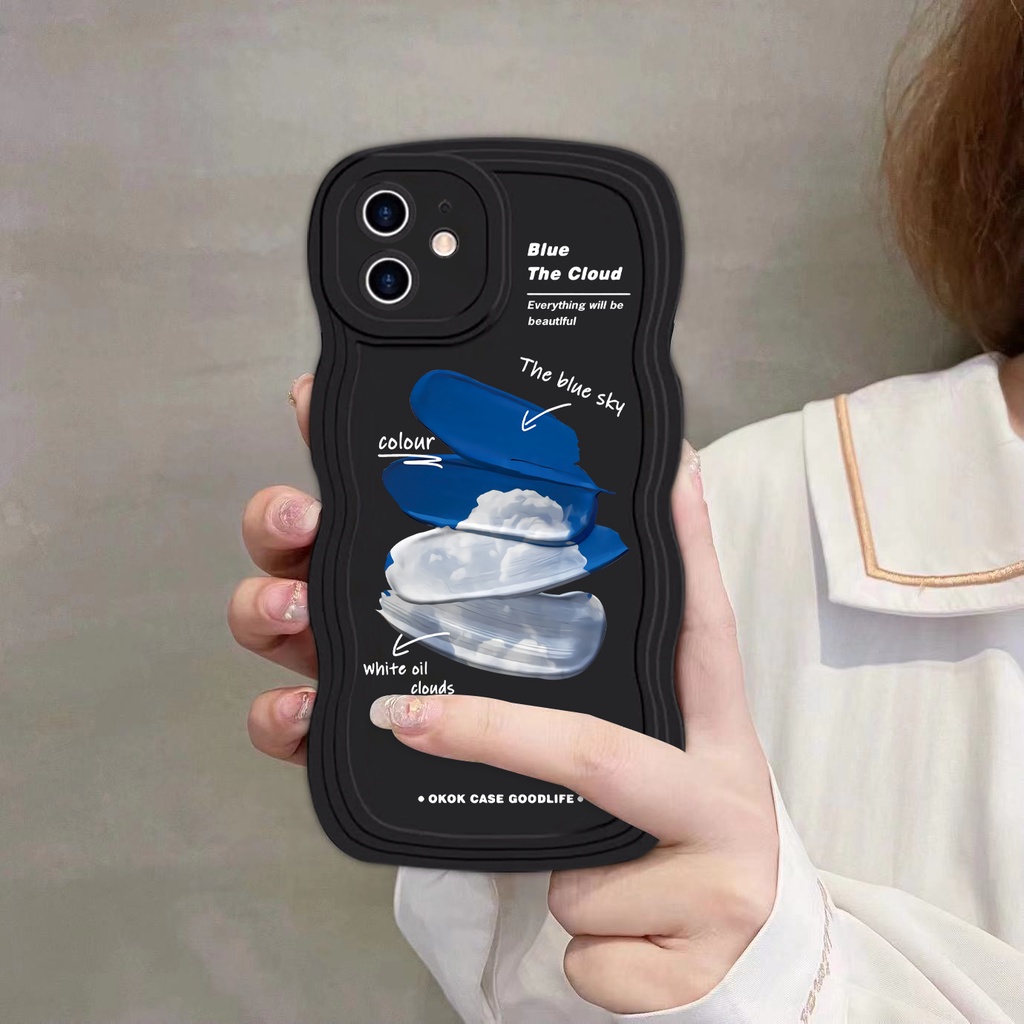 Ốp Điện Thoại Viền Gợn Sóng Chống Dấu Vân Tay Cho iPhone 11 12 13Pro 14 7plus 8plus xr xs xsmax 7 6 8G 11Promax 12Pro 14plus 13Promax