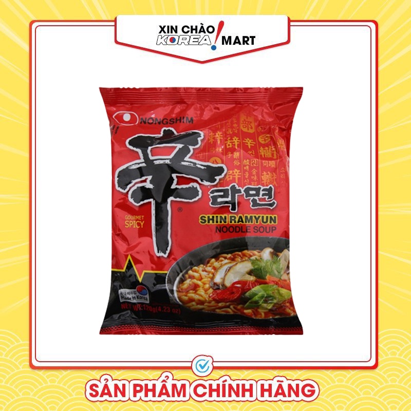 Mì cay shin nongshim Hàn Quốc 120g  Xin Chào Korea Mart