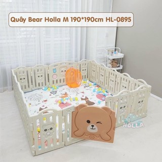 [GIAO NHANH 2H- HOÀN 90K] QUÂY CŨI HOLLA BEAR CHO BÉ TẶNG THẢM VÀ BÓNG (ib để dc hỗ trợ ship)
