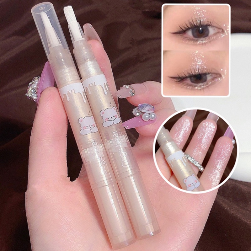 1 Cây Bút Kẻ Mắt Kiêm Phấn Bắt Sáng Lấp Lánh Chống Thấm Nước Làm Sáng Da