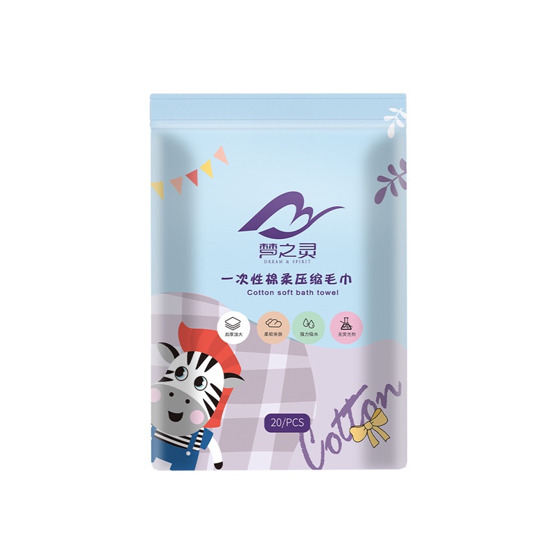 Khăn Nén Hình Viên kẹo Dùng Một Lần nhiều màu, 100% Cotton dày dặn mềm mại Tiện Dụng Đi Du Lịch