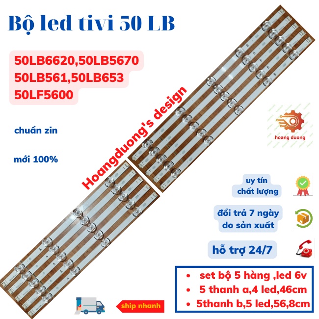 Thanh led tivi lg50lb,50lb6620,50lb5670,50lb561,50lb653,50lf5600-dthoangduong