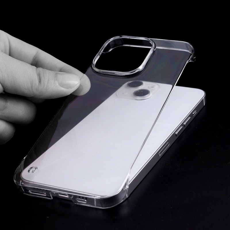 Ốp điện thoại từ PC cứng trong suốt siêu mỏng không viền cho Iphone 13Promax 13 12 Mini 11 Pro Max X Xr 6 6s 7 8 Plus Se