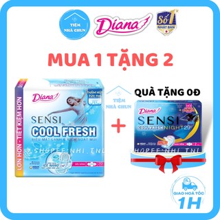 Lốc 4 gói Băng vệ sinh Diana Sensi Cool Fresh siêu mỏng cánh gói 20 miếng/gói