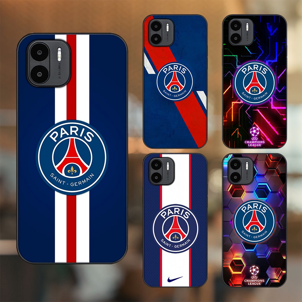 Ốp lưng Xiaomi Redmi A1 viền đen in hình CLB Bóng Đá PSG Paris Saint Germain