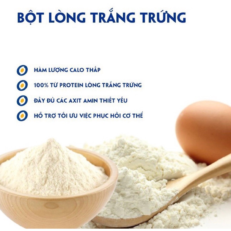 Bột lòng trắng trứng nguyên chất Hanvet 100g