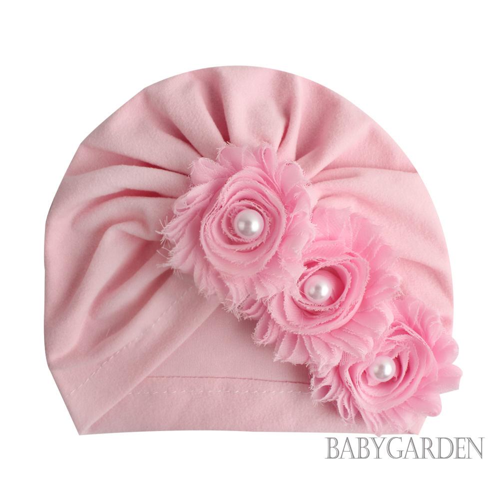 Mũ Trùm Đầu Họa Tiết Hoa Đáng Yêu Cho Bé