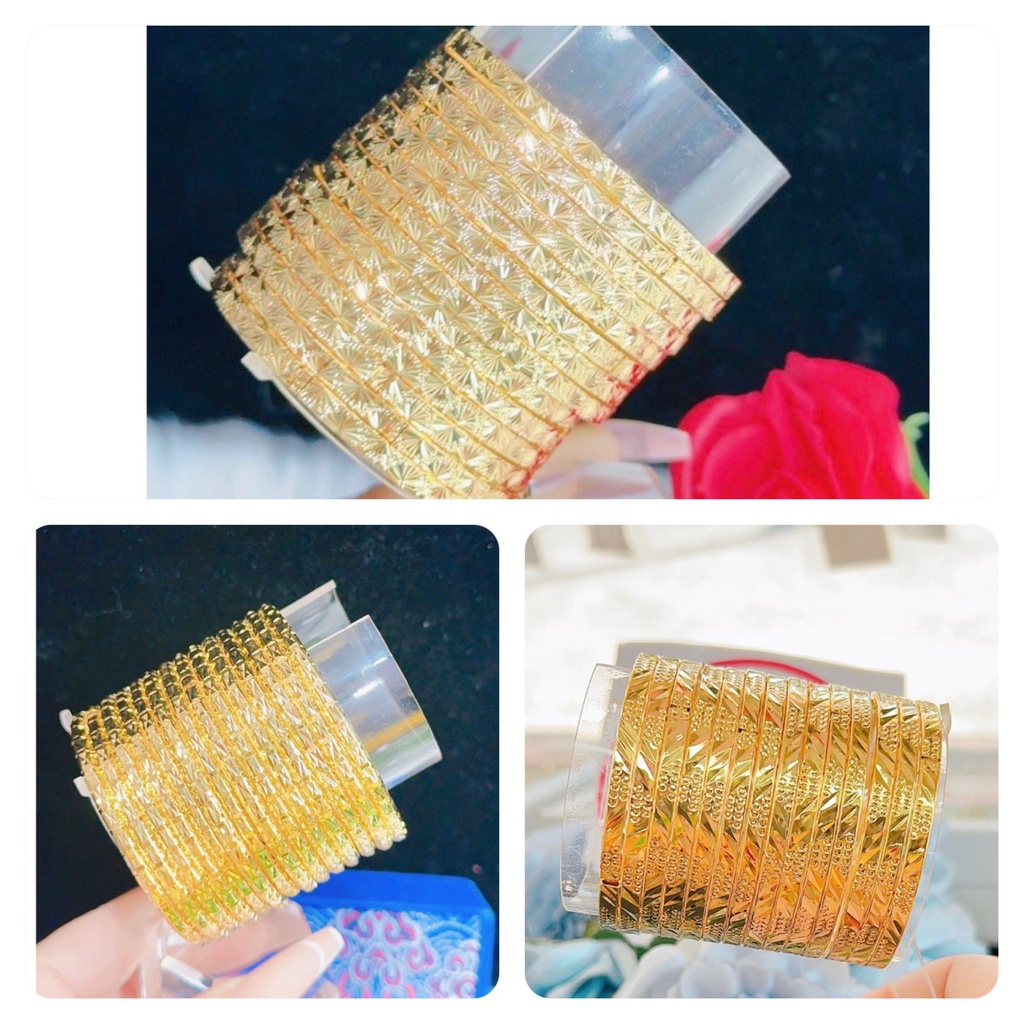 Vòng ximen khóa bấm lưỡi gà mạ 18.k cao cấp E1330B