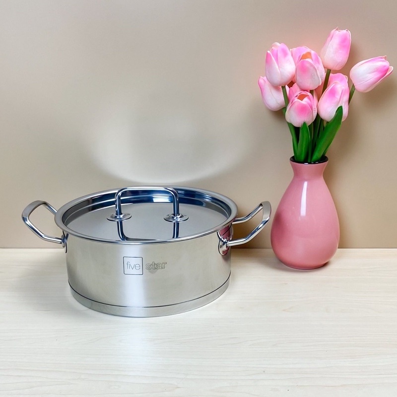 Bộ 3 Nồi Quánh Fivestar 3 đáy inox 430 bếp từ nắp inox