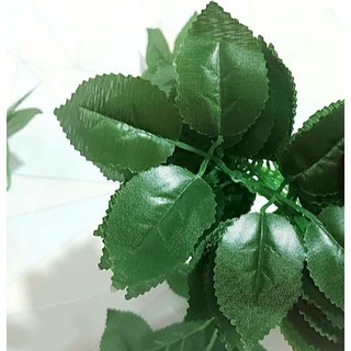 Lá hoa hồng giả, lá có gân, lá không gân dùng để trang trí