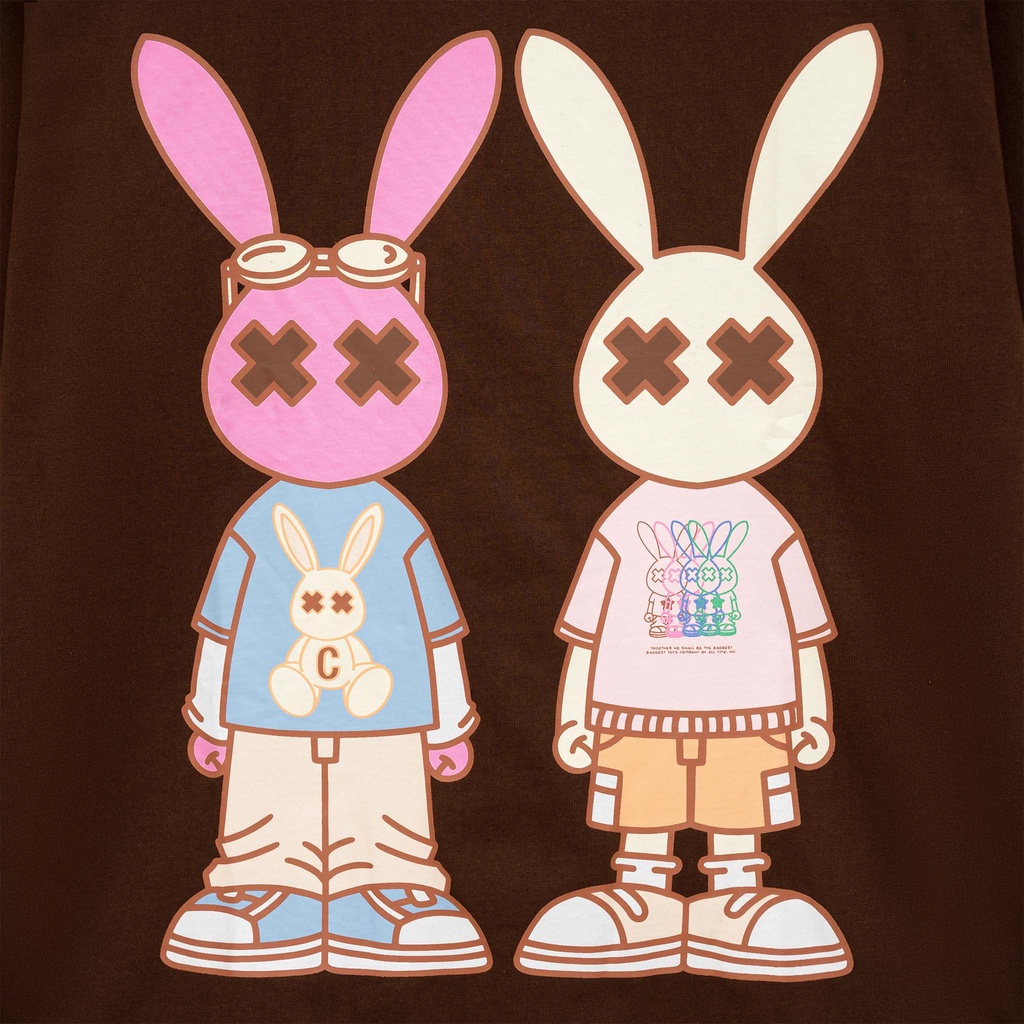 Áo Thun Unisex Bad Rabbit BROWN BUDDY RABBIT TEE 100% Cotton - Local Brand Chính Hãng