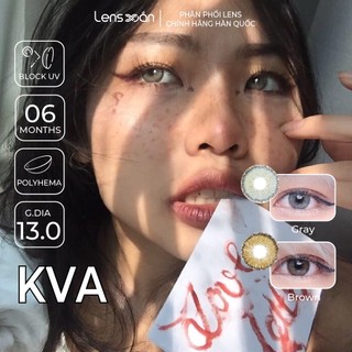 Kính áp tròng cận 6 tháng LENS XOẮN lens tây sáng nổi bật HERA KVA BROWN, GRAY
