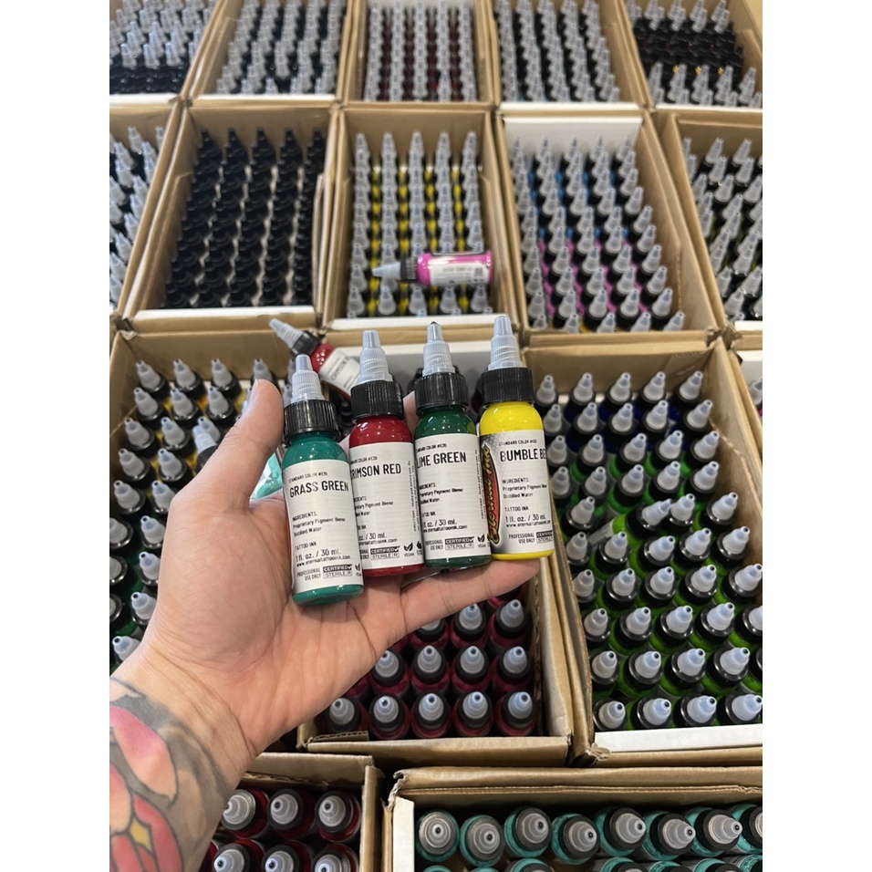 Mực xăm hình Eternal Sky Blue màu Xanh Dương Nhạt tem mới chính hãng dùng cho tattoo