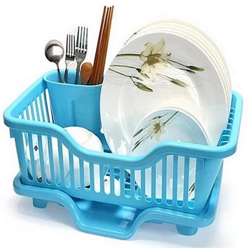 Rổ Úp Bát Chén Dĩa - Khay Kệ Đựng Chén Bát Dĩa Đũa Muỗng Có Khay Hứng Nước Tiện Lợi C114- K6