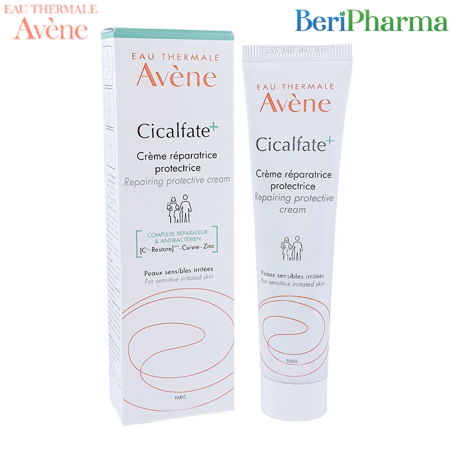 Avène Kem Phục Hồi Da, Lành Sẹo, Chống Nhiễm Khuẩn Cicalfate Cream 40ml