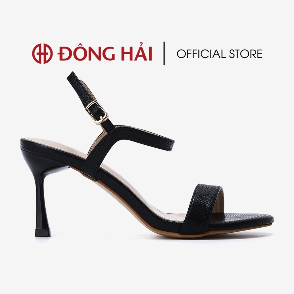 Giày Sandal cao gót nữ Zucia thiết kế quai ngang dập vân cách điệu gót nhọn tôn dáng cao 8cm - STH18