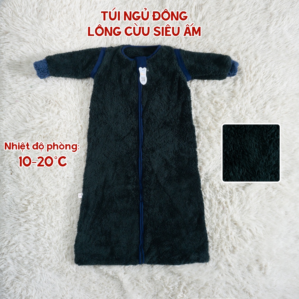 Túi Ngủ Em Bé, Túi Ngủ Lông Cừu Ấm Áp Giúp Trẻ Ngủ Ngon