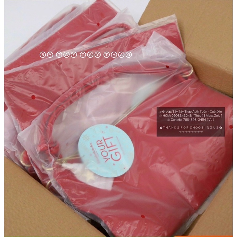 Túi Quai Xách, Đeo Vai Da Pu Size To Hãng Elizabeth Màu Đỏ