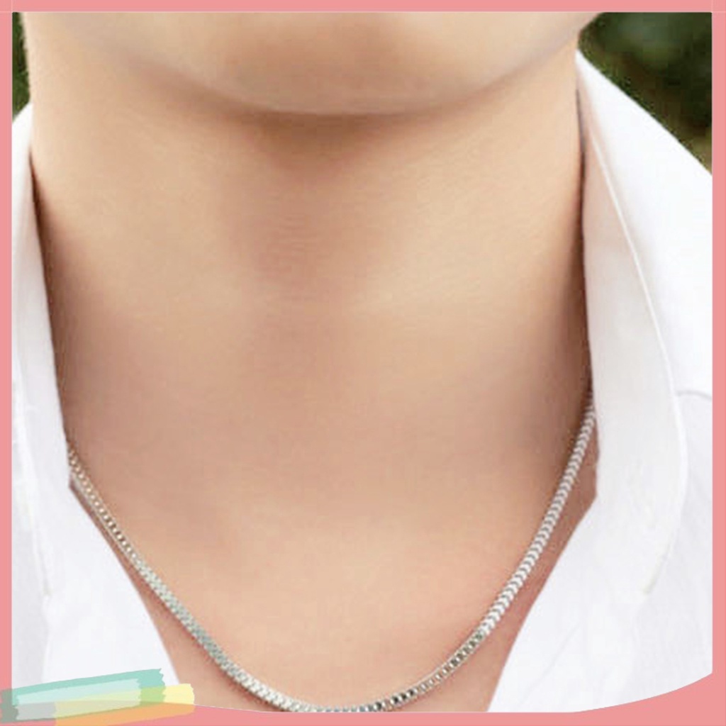 Vòng cổ mạ bạc 925 dài 1.4mm 16/18/20/22/24inch thời trang cho nam nữ