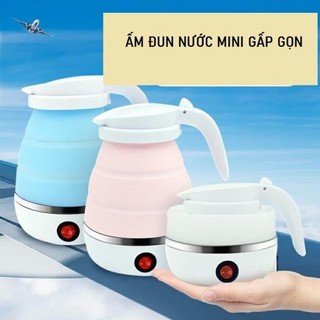 Ấm đun siêu tốc mini gấp gọn du lịch tiện dụng - Bình đun nước mini xếp gọn đa năng bằng silicon nhỏ gọn đi dã ngoại