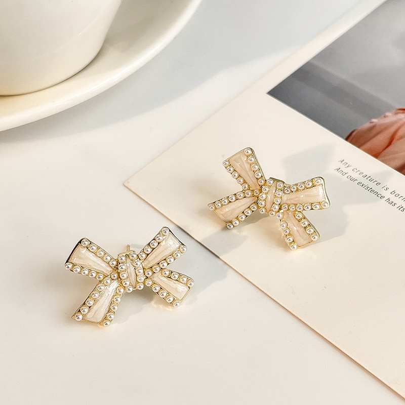 Bộ Vòng cổ + Nhẫn + Bông Tai Mạ Bạc 925 Đính Ngọc Trai Dễ Thương