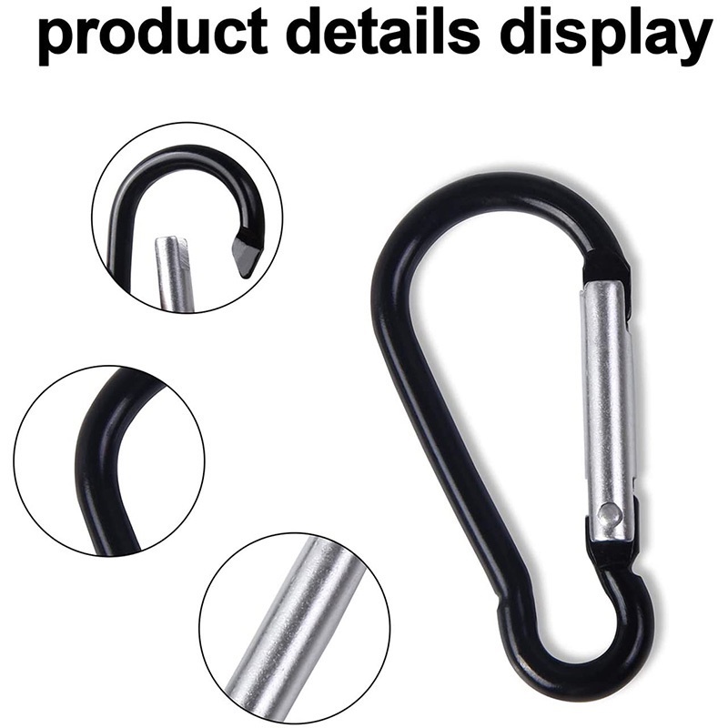 Móc Khóa Carabiner Mini Bằng Hợp Kim Dùng Cắm Trại / Leo Núi