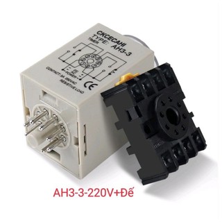 Rơ le thời gian ah3-3 ckcagnl/ckc bộ thời gian 1s,10s, 60s,10m,30m,60m,24h