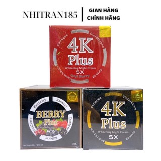 Kem 4k Berry Pluss 5x Giảm nám tàn nhang trắng da Thái lan chính hãng hũ 20g