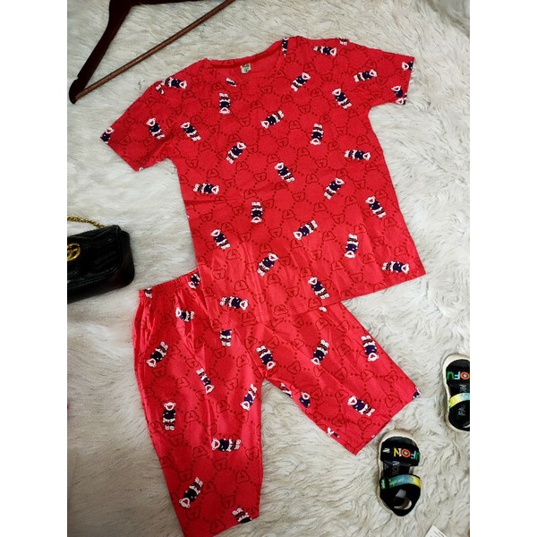 Bộ tay ngắn quần ngố thun cotton chính phẩm 100%hàng shop cho bé size cồ(dưới 55kg)