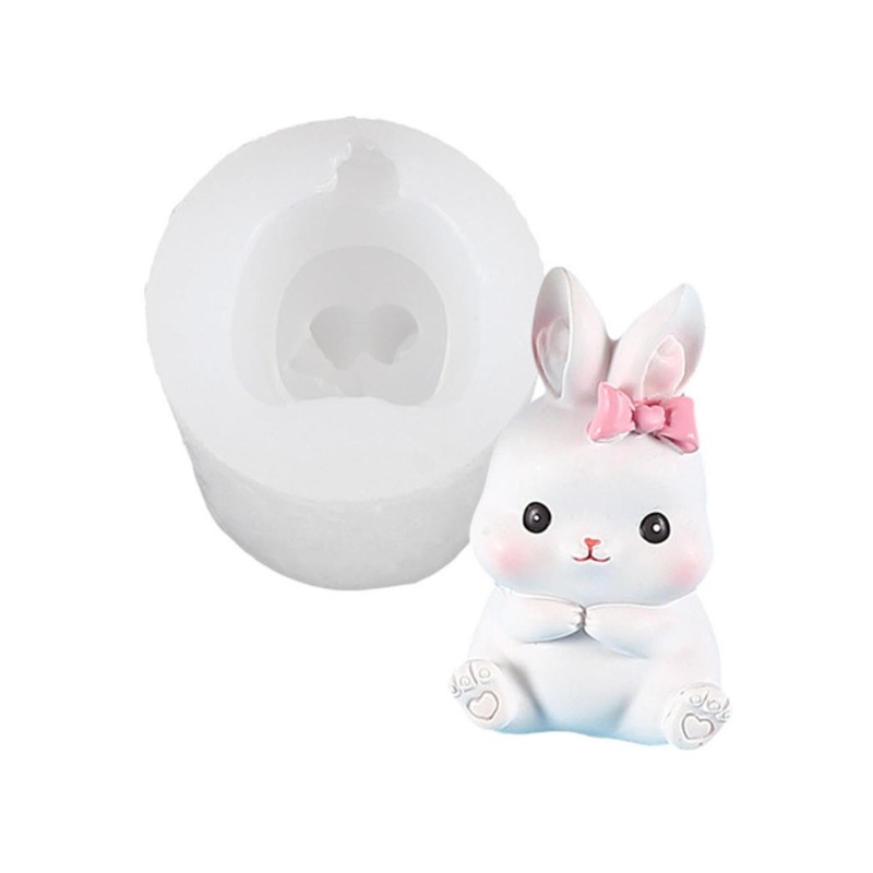 Khuôn Silicone Làm Nến Hình Thỏ Phục Sinh 3D DIY