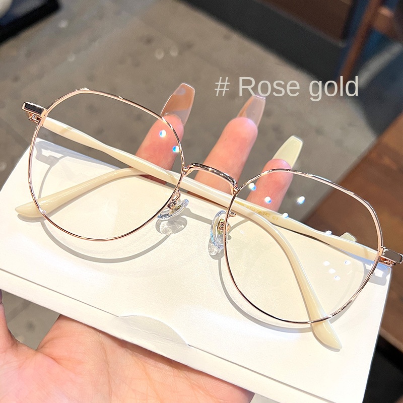 Mắt Kính Gọng Tròn Trong Suốt Chống Ánh Sáng Xanh Chống Bức Xạ Cho Nữ