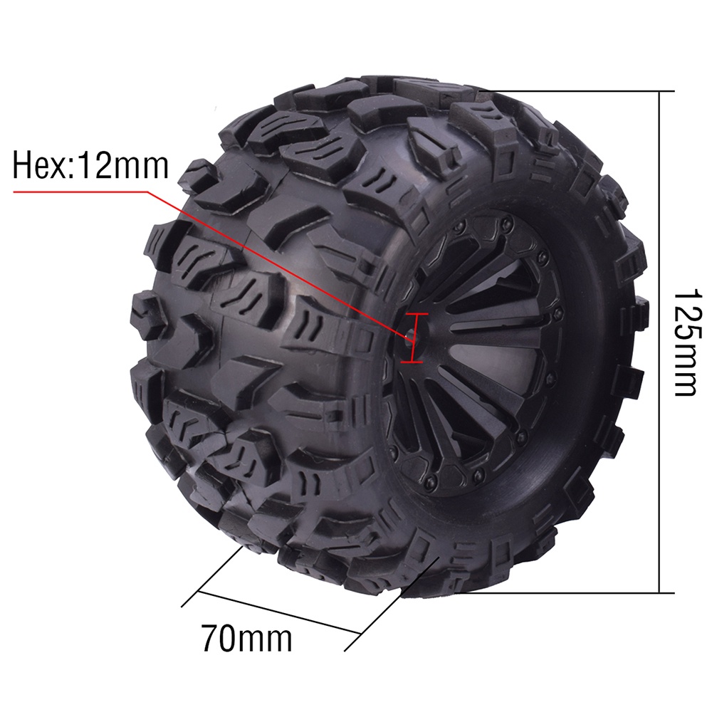 Bánh Xe Đua Địa Hình Điều Khiển Từ Xa 12mm HEX & 125mm Cho Xe Tải Quái Vật 1 / 10 HPI HSP Savage XS TM Flux Lr