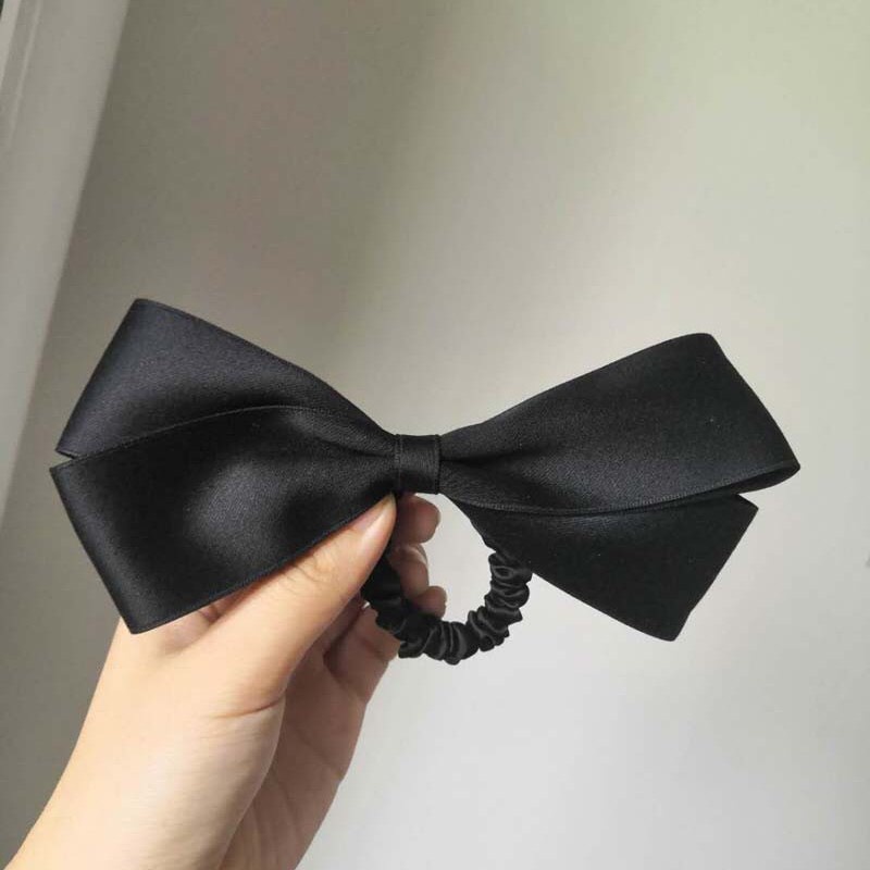 Nơ Thun Buộc Tóc Hình Nơ Bản Nhỏ Màu Đen Thời Trang Tiểu Thư Phong Cách Idol Hàn Quốc Cho Nữ Dobi KT3