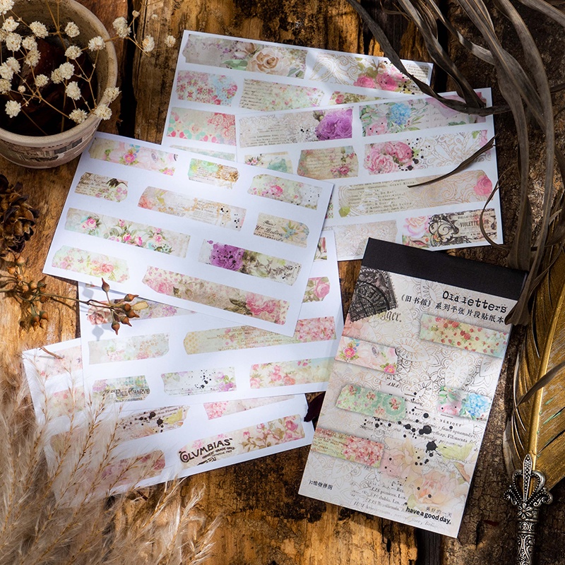 Set 20 Tấm Sticker Dán Trang Trí Sổ Tay DIY Hình Hoa Phong Cách Cổ Điển Sáng Tạo