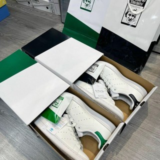 Giày thể thao sneaker stan mith bản cao cấp gót xanh lá, stan mith gót đen cao cấp fullbox bill túi kèm dây