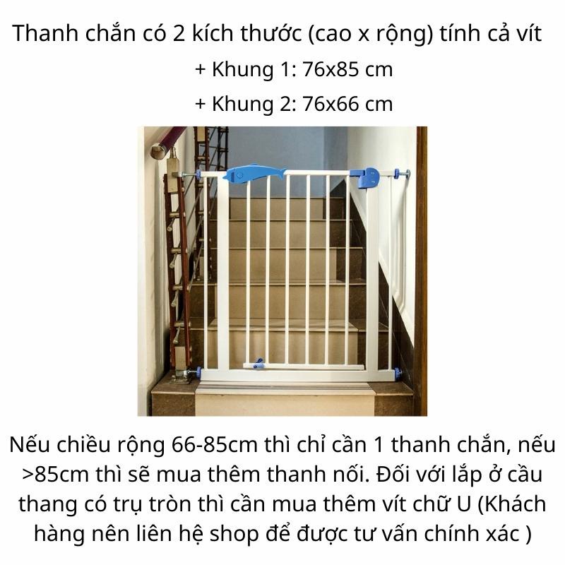 Thanh chắn cầu thang chắn cửa bảo vệ an toàn cho bé không khoan đục - Hobi Store