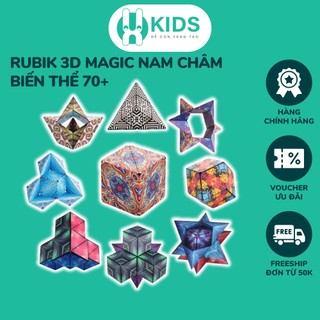 Rubic 3D đồ chơi cho bé X KIDS xoay màu độc đáo, Rubik biến thể không gian có nam châm phù hợp mọi lứa tuổi