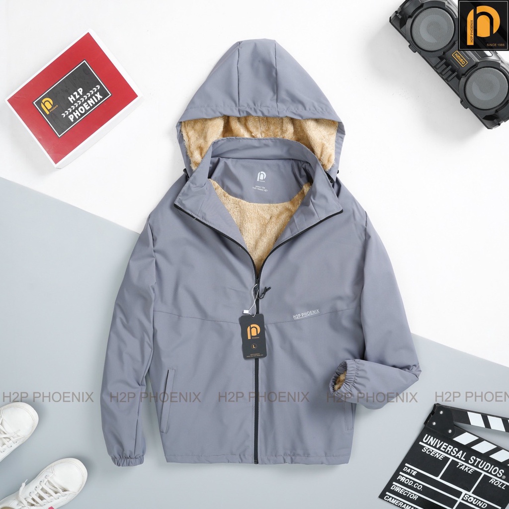 Áo khoác gió lót lông , Vải gió chống nước lót long dày dặn chính hãng H2P PHOENIX