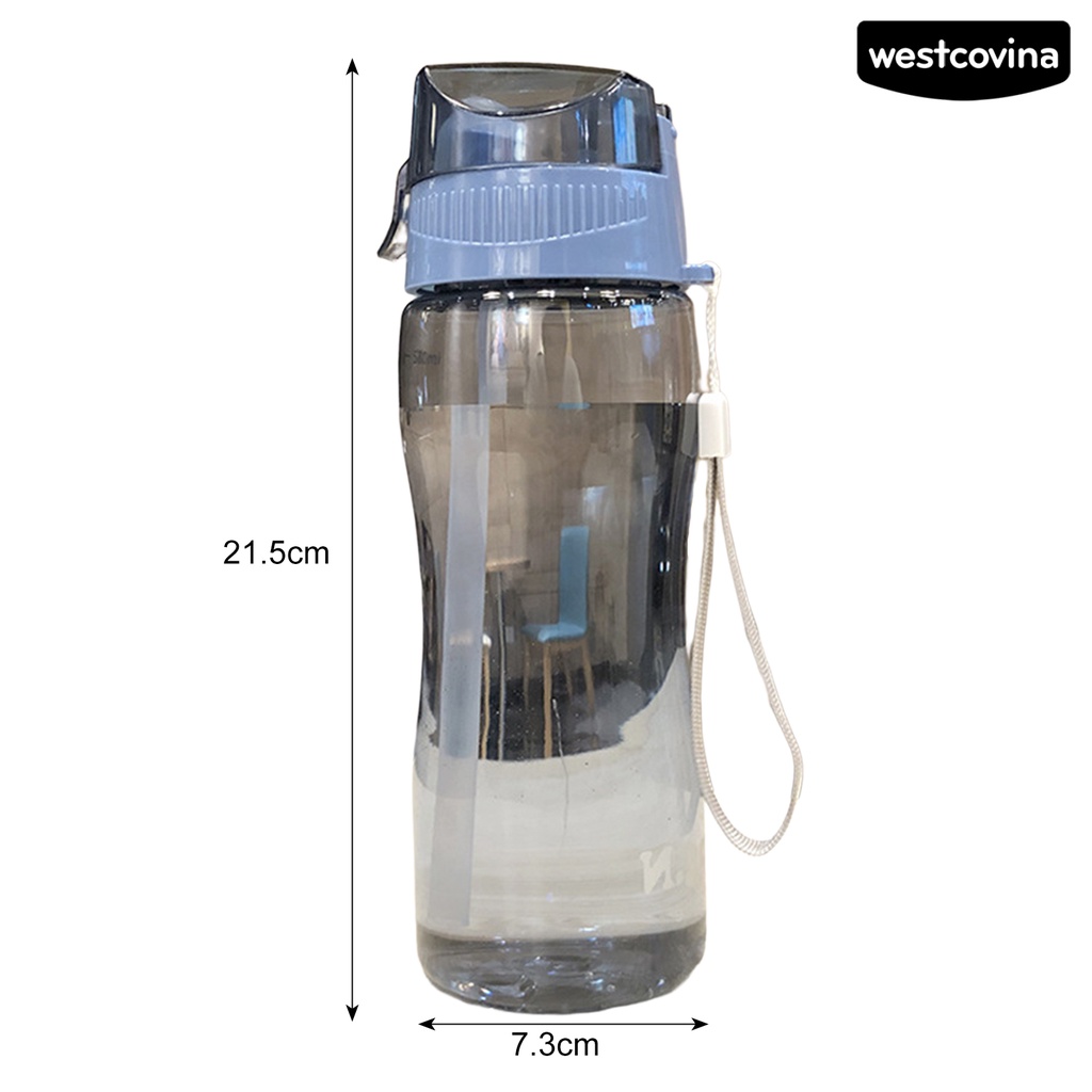 [WEST]⚘Bình Uống Nước 580ml Có Ống Hút Chống Rò Rỉ Tiện Dụng