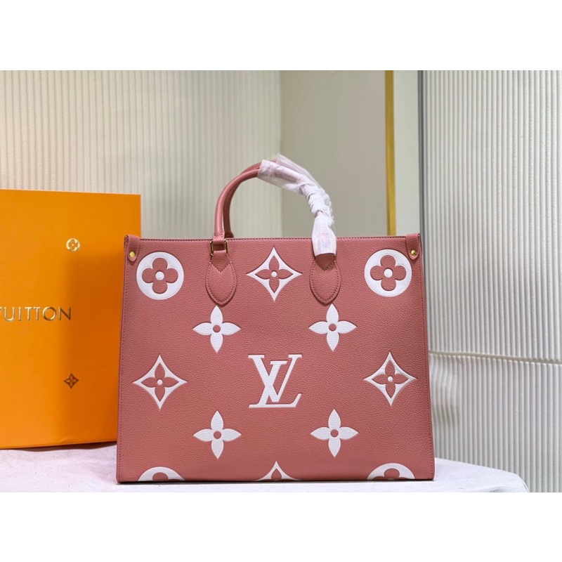 Túi xách lv onthego màu hồng cực đẹp
