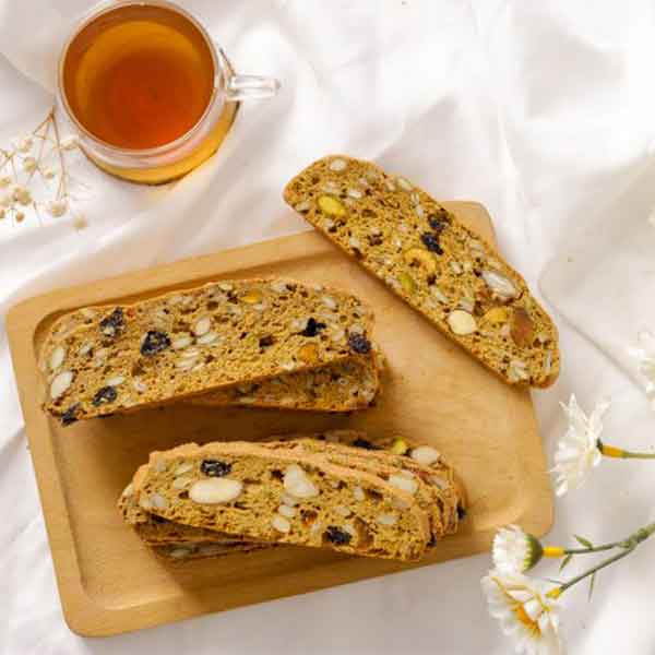 Bánh Biscotti NHALAM 3 Vị Siêu Hạt, Không Đường, Thơm Ngon Giòn Rụm, Bánh Ngũ Cốc Nướng Ăn Kiêng Không Đường