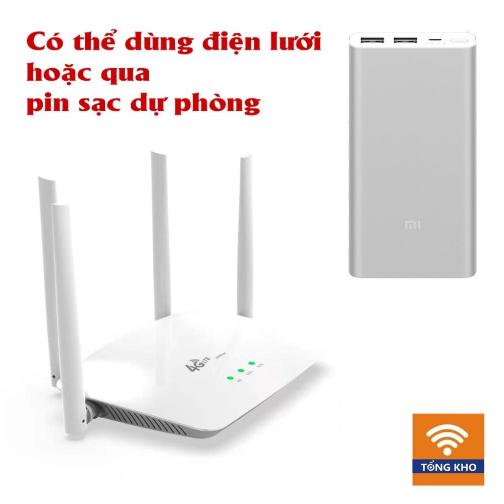 Bộ phát wifi từ Sim 4G/3G N405  - 4 ăngten - Dùng cho ô tô, máy tính, camera...