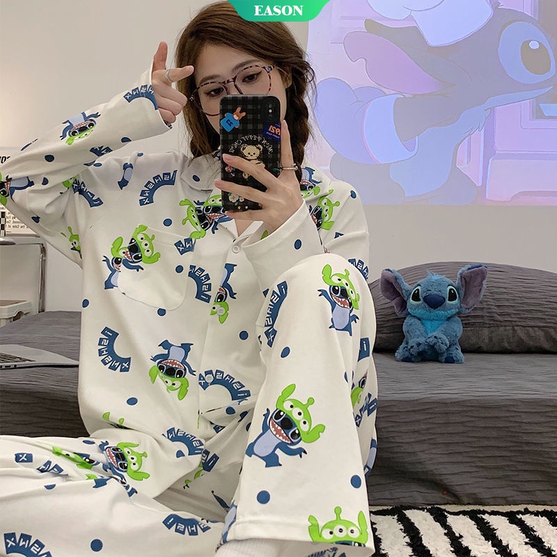 SANRIO Bộ Đồ Ngủ Hai Mảnh Mềm Mại In Hình Kuromi Melody Dễ Thương Phong Cách Hàn Quốc Thời Trang Thu Đông