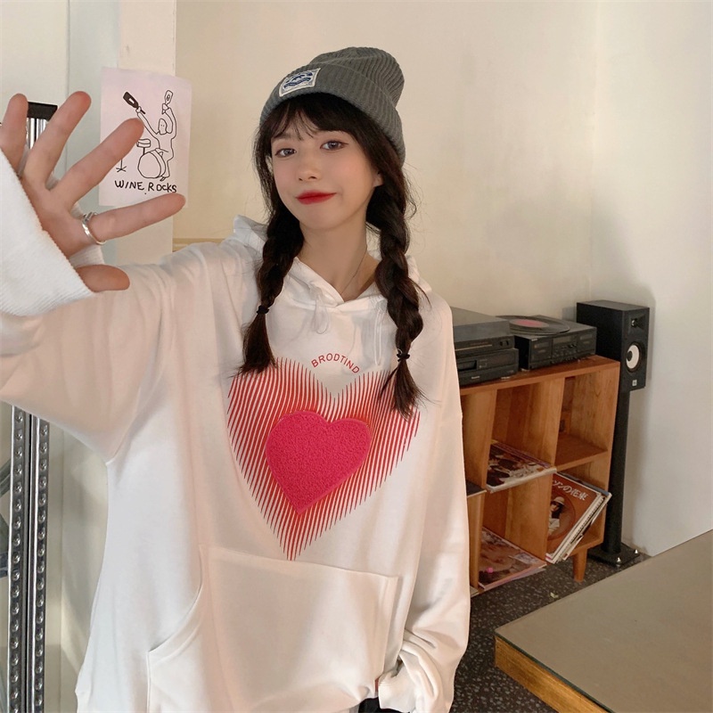 IELGY  IELGY Áo hoodie In Họa Tiết Đơn Giản Dễ Phối Đồ Thời Trang Cho Nữ