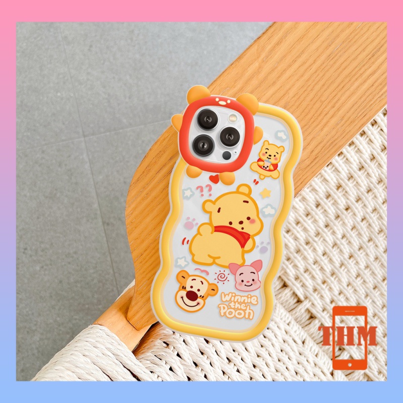 Ốp lưng iphone Winnie the Pooh gấu dâu tây Hình sóng Cho Iphone 6 / 6S / 6splus / se / 7 / 7plus / 8 / 8plus / X / xs / xsmax / 11 / 12 / 13 / 14 / Plus / pro / pro max-5056